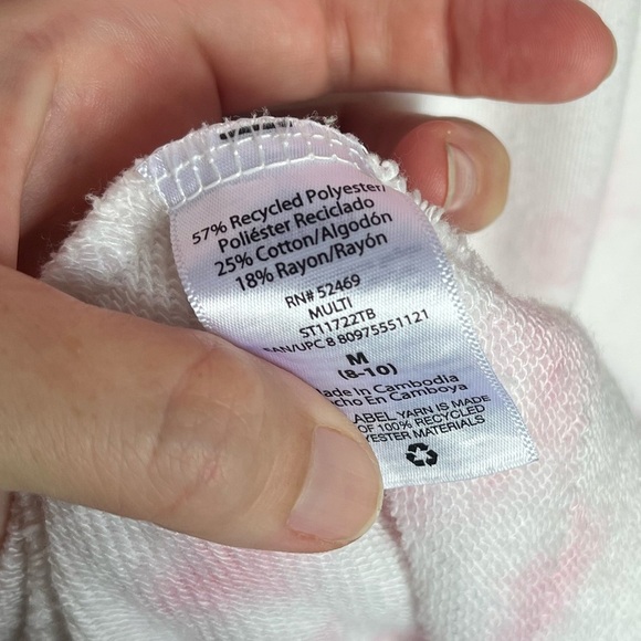 Pink Tie-Dye Women's oversized sweatshirt - Picture 4 of 7